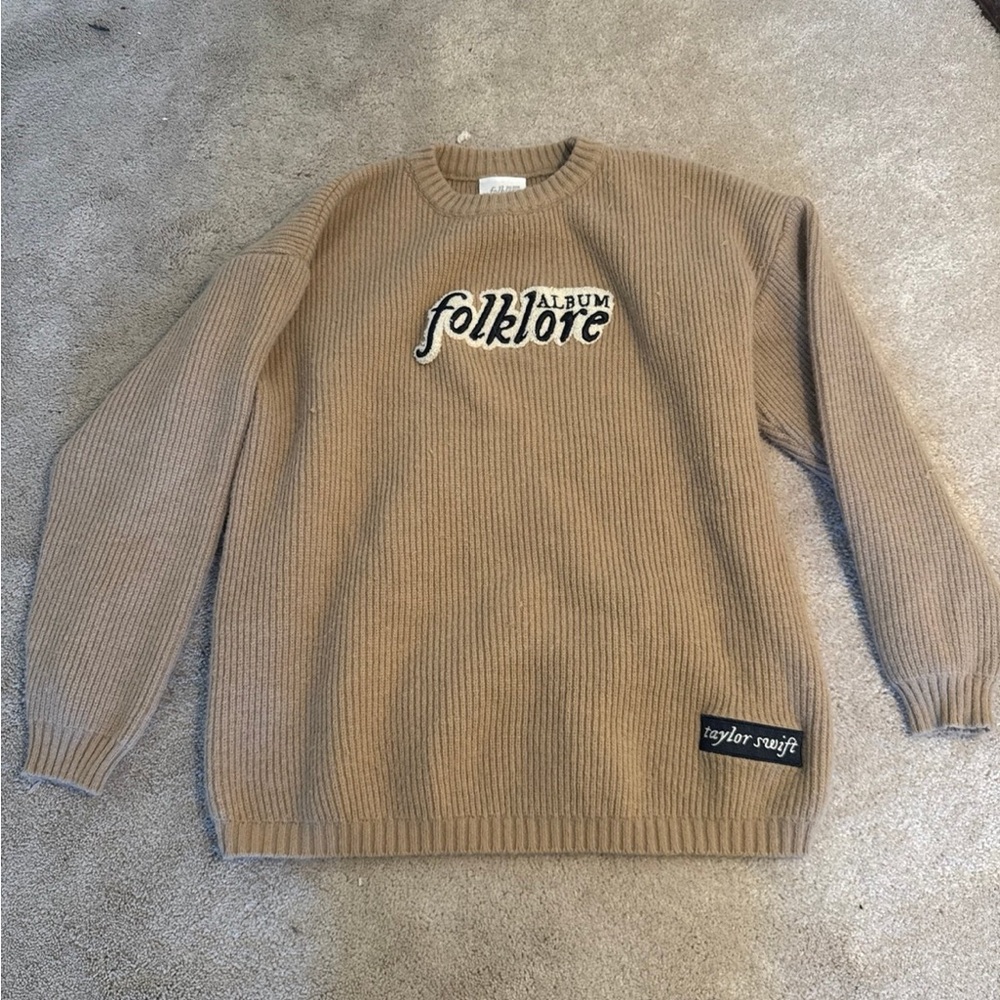 Chenille folklore sweater Taylor Swift size L